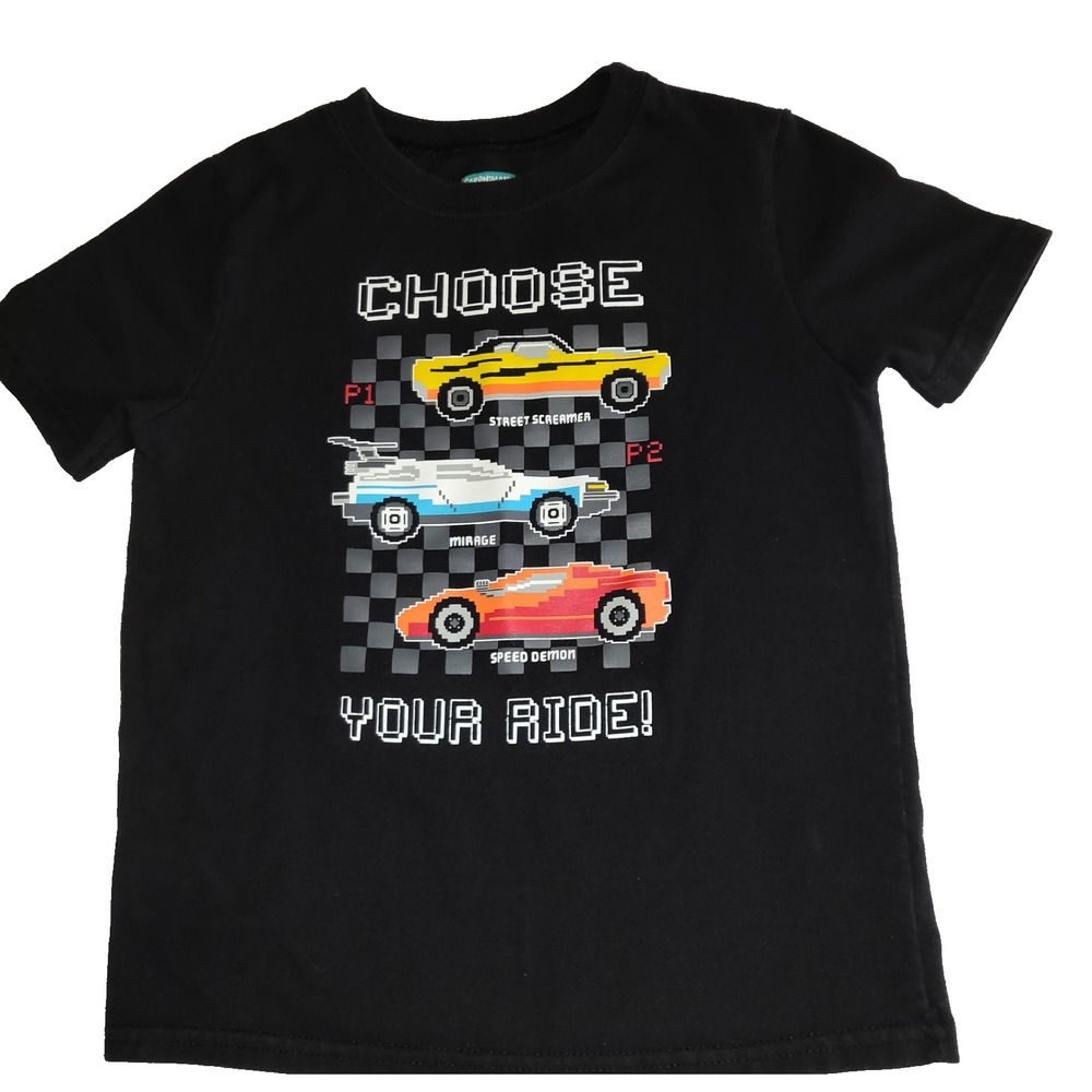 Garanimals Black Tshirt Size 5T Race Cars Boys